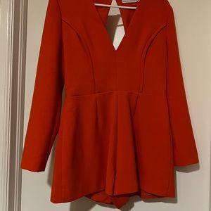 Finders Keepers M orange short romper